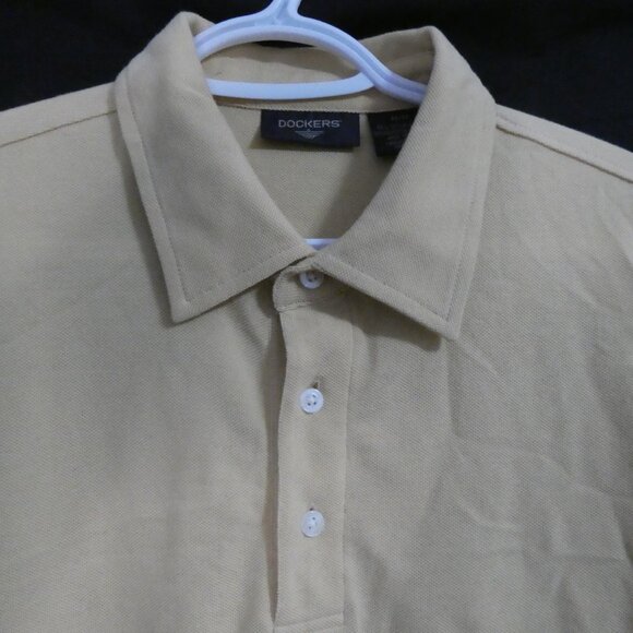 DOCKERS | medium | Yellow Short Sleeve Polo Shirt - Picture 4 of 13